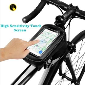 img 2 attached to Waterproof Bike Phone Front Frame Bag - Bicycle Top Tube Cycling Phone Mount with 6.5 Inch Touch Screen Bike Phone Holder Storage Bag for iPhone 7/8/11 Plus XS Max Galaxy S7 S8 S9