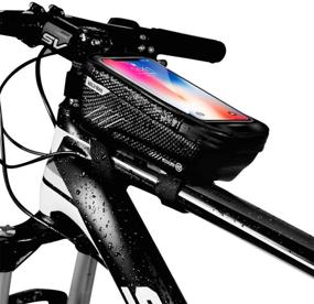 img 4 attached to Waterproof Bike Phone Front Frame Bag - Bicycle Top Tube Cycling Phone Mount with 6.5 Inch Touch Screen Bike Phone Holder Storage Bag for iPhone 7/8/11 Plus XS Max Galaxy S7 S8 S9