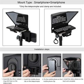 img 2 attached to 📺 Enhanced Teleprompter TMP Adjustable Teleprompter 3.94''/7.87'' with High-Definition Glass & Remote, Hassle-Free Installation (Kit 1:T2 Teleprompter for Phones & Cameras)
