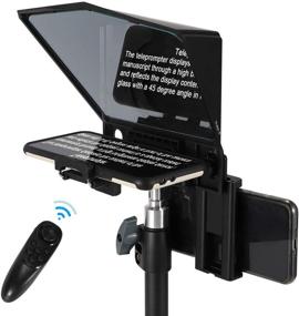 img 4 attached to 📺 Enhanced Teleprompter TMP Adjustable Teleprompter 3.94''/7.87'' with High-Definition Glass & Remote, Hassle-Free Installation (Kit 1:T2 Teleprompter for Phones & Cameras)