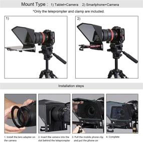 img 1 attached to 📺 Enhanced Teleprompter TMP Adjustable Teleprompter 3.94''/7.87'' with High-Definition Glass & Remote, Hassle-Free Installation (Kit 1:T2 Teleprompter for Phones & Cameras)