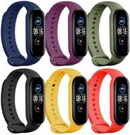 📿 baaletc bands for mi band 5 strap/amazfit band 5 strap replacement wristband- xiaomi mi band 5 accessories watch band - unisex xiaomi 5 wrist band logo