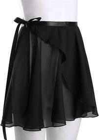 img 2 attached to 🩰 Tina's Ballet Skirt: Stylish Chiffon Dance Skirt for Women with Adjustable Waist