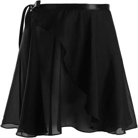 img 4 attached to 🩰 Tina's Ballet Skirt: Stylish Chiffon Dance Skirt for Women with Adjustable Waist