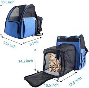 img 2 attached to Explore the Great Outdoors with LAYJENSE Pet Carrier Backpack for Small Dogs and Cats - Expandable and Breathable Design for Comfortable Travel, Hiking, and Outdoor Adventures!