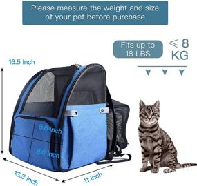 img 3 attached to Explore the Great Outdoors with LAYJENSE Pet Carrier Backpack for Small Dogs and Cats - Expandable and Breathable Design for Comfortable Travel, Hiking, and Outdoor Adventures!