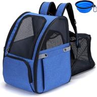 explore the great outdoors with layjense pet carrier backpack for small dogs and cats - expandable and breathable design for comfortable travel, hiking, and outdoor adventures! logo