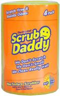 🧽 original scrub daddy sponge: scratch-free scrubber for dishes and home - odor resistant, deep cleaning kitchen and bathroom (4ct) logo