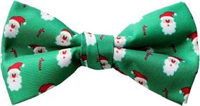 img 4 attached to 🎀 Festive Bow Ties for Boys: Spring Notion Printed Microfiber Christmas Accessories