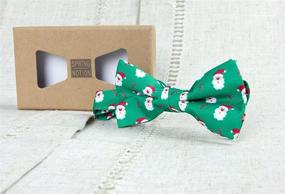 img 3 attached to 🎀 Festive Bow Ties for Boys: Spring Notion Printed Microfiber Christmas Accessories