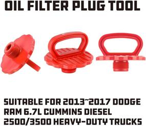 img 3 attached to Enhanced Powerbuilt Cummins 6.7L Diesel Oil Filter Plug: Dodge Ram 2500/3500-942098