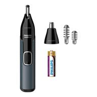 💇 philips norelco 3000 nose trimmer for nose, ears, and eyebrows - black (nt3600/42) logo
