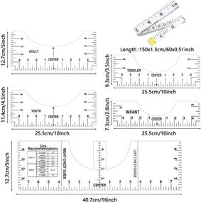 img 2 attached to Pack of 6 16'' T-Shirt Alignment Rulers – Design Guide for T-Shirt Vinyl Heat Press Tool, Centering Clothing Designs for Sublimation, Suitable for Adults, Youth, Toddlers, and Infants