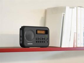 img 2 attached to 📻 Sangean PR-D18BK AM/FM/Portable Digital Radio - Gray/Black, with Protective Bumper - Black/Grey