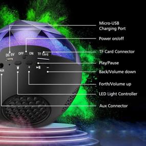 img 3 attached to 🔊 Яркая LED-акустическая система с Bluetooth и пультом дистанционного управления и улучшенным басом – идеальный выбор для дней рождения, подростков и детей – VersionTECH.