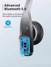 img 3 attached to 🎧 Гарнитура Trucker Bluetooth 5.0: беспроводные наушники на ухо с шумоподавляющим микрофоном - идеально подходят для мобильных телефонов, iPhone, офиса водителя грузовика, онлайн-классов, колл-центров, Skype и Zoom - время работы от аккумулятора 22 часа.