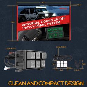 img 3 attached to 🚗 Повысьте управление транспортным средством с панелью переключателей Nirider 6 для грузовиков, квадроциклов, мотовездеходов и автомобилей: коробка с сенсорными переключателями и управлением цепями.