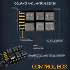 img 1 attached to 🚗 Enhance Vehicle Control with Nirider 6 Gang Switch Panel for Truck ATV UTV SUV Car: Touch Switch Box and Circuit Control Box