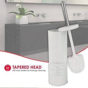 img 2 attached to Convenient and Hygienic Toilet Brush: Home Basics Paris Collection Savon Des Gentil Series Hide-Away and Splash Proof with Holder