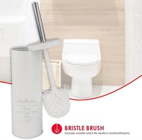 img 1 attached to Convenient and Hygienic Toilet Brush: Home Basics Paris Collection Savon Des Gentil Series Hide-Away and Splash Proof with Holder
