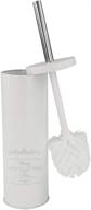 convenient and hygienic toilet brush: home basics paris collection savon des gentil series hide-away and splash proof with holder logo