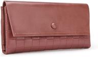 womens trifold wallet credit leather logo
