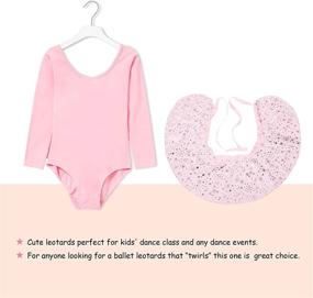 img 1 attached to 🌟 Long Sleeve Ballet Leotard Combo for Girls with Sparkling Star Print Wrap Skirt