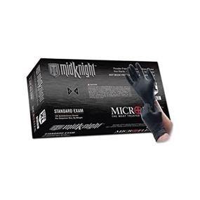 img 2 attached to 🧤 Microflex Medical MidKnight MK-296-XL X-Large Black 9.645'' Nitrile Gloves, 4.7 mil, Non-Sterile, Medical Grade, Powder-Free, Disposable, English, 15.34 fl. oz., Plastic, 1" x 9.6" x 5.5