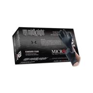 🧤 microflex medical midknight mk-296-xl x-large black 9.645'' nitrile gloves, 4.7 mil, non-sterile, medical grade, powder-free, disposable, english, 15.34 fl. oz., plastic, 1" x 9.6" x 5.5 logo