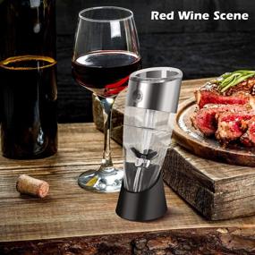 img 1 attached to Wine Aerator Gift Set: Enhance Your Wine Experience with Crystal Red Wine Airarator Decanter and Twist Wine Pourer Spout