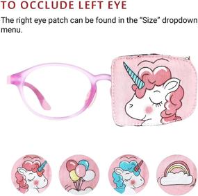 img 1 attached to Astropic Cotton & Silk Eye Patch: Left Eye, Pink Hair Unicorn for Kids Glasses