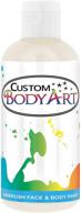 🎨 vibrant 8-ounce white water based airbrush body art & face paint: customize your look with custom body art logo