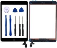 📱 kakusiga ipad mini/ipad mini 2 touch screen kit – complete assembly with ic chip flex cable, home button, camera bracket – pre assembled, adhesive, and repair tool kits (black) logo