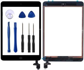 img 4 attached to 📱 KAKUSIGA iPad Mini/iPad Mini 2 Touch Screen Kit – Complete Assembly with IC Chip Flex Cable, Home Button, Camera Bracket – Pre Assembled, Adhesive, and Repair Tool Kits (Black)