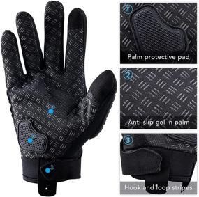 img 2 attached to 🧤 Breathable Summer Motorcycle Gloves for Men and Women - Touchscreen Enabled Cycling Gloves with Knuckle Protection and Palm Pad - Ideal for BMX, ATV, MTB Riding, Motorbike, and Motorcross Racing