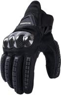 🧤 breathable summer motorcycle gloves for men and women - touchscreen enabled cycling gloves with knuckle protection and palm pad - ideal for bmx, atv, mtb riding, motorbike, and motorcross racing logo