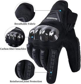 img 1 attached to 🧤 Breathable Summer Motorcycle Gloves for Men and Women - Touchscreen Enabled Cycling Gloves with Knuckle Protection and Palm Pad - Ideal for BMX, ATV, MTB Riding, Motorbike, and Motorcross Racing