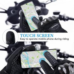 img 3 attached to 🧤 Breathable Summer Motorcycle Gloves for Men and Women - Touchscreen Enabled Cycling Gloves with Knuckle Protection and Palm Pad - Ideal for BMX, ATV, MTB Riding, Motorbike, and Motorcross Racing