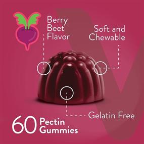 img 2 attached to Berry Beet Flavored Beet Root Gummies - Magnesium & Vitamin C Supplement for Healthy Circulation, Blood Pressure, Energy Boost, Nitric Oxide, and Immune Health - 60 Count 1 Pack