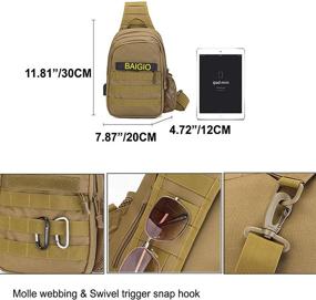 img 3 attached to BAIGIO Tactical Shoulder Backpack Top Handle: Versatile, Durable, and Stylish