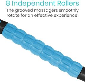 img 2 attached to 💪 Vive Muscle Roller Stick - Deep Tissue Massage for Sore Back, Neck, Legs, Feet, Arms - Firm Rolling Tool for Workout, Runners, Athletes - Trigger Point Soreness Relief