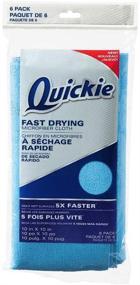 img 3 attached to 🔵 Quick-Dry Microfiber Cleaning Cloth (6 Pack) - Fast Absorption, Blue