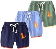 🩳 ammengbei boy's 3-pack summer cotton shorts: comfortable & stylish shorts for ages 2-10 logo