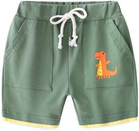 img 2 attached to 🩳 AMMENGBEI Boy's 3-Pack Summer Cotton Shorts: Comfortable & Stylish Shorts for Ages 2-10