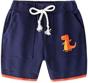 img 3 attached to 🩳 AMMENGBEI Boy's 3-Pack Summer Cotton Shorts: Comfortable & Stylish Shorts for Ages 2-10