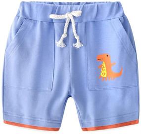 img 1 attached to 🩳 AMMENGBEI Boy's 3-Pack Summer Cotton Shorts: Comfortable & Stylish Shorts for Ages 2-10