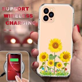 img 3 attached to 🌸 Clear Flower 014 FIRMGE iPhone 11 Pro Max Case: Full-Body Coverage, Shockproof Protection, 2 Tempered Glass Screen Protectors