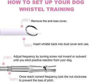 img 2 attached to 🐶 Professional Dog Training Whistle to Stop Barking - Adjustable Frequencies, Trasonic Silent Dog Whistle for Recall Training, Includes Free Black Strap Lanyard (White)