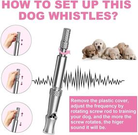 img 1 attached to 🐶 Professional Dog Training Whistle to Stop Barking - Adjustable Frequencies, Trasonic Silent Dog Whistle for Recall Training, Includes Free Black Strap Lanyard (White)