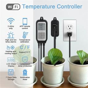 img 3 attached to Temperature Controller TESSAN Thermostat Greenhouse Reptiles & Amphibians